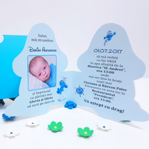Invitatii Botez Contur Strumf 9 - Img 5