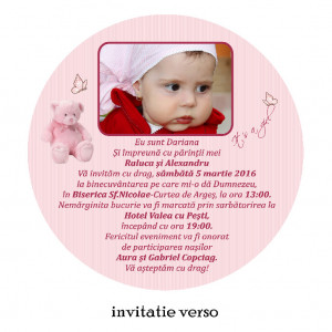 Invitatii Botez Rotunde Ursulet - Img 2