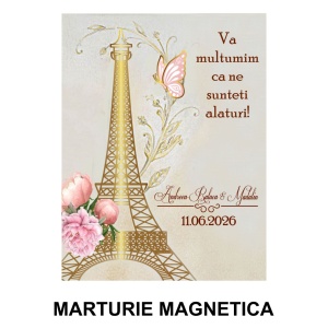 Magnet cu Plic Poveste Paris In Gold - Img 7