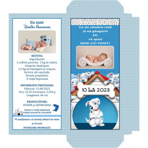 Marturii Botez Cutie de Ciocolata Dalmatian B6