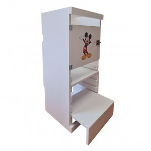 Turn De Activitati 2x1 Alb, Learning Tower 2x1 Stiker Mickey , 85x40x35 cm