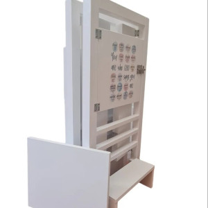 Turn De Activitati Pliabil , Learning Tower Pliabil Alb , Stiker Permanent, 85x40x38 cm