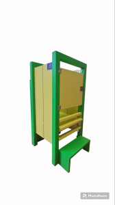 Turn De Activitati Pliabil Multicolor , Learning Tower Pliabil , 85x40x38 cm - Img 3