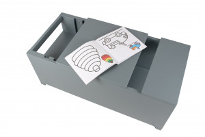 Turn De Activitati Multifunctional Gri Inchis, Learning Tower 2 in 1 - Img 3
