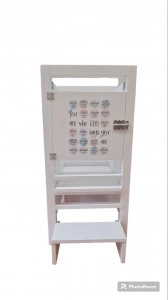 Turn De Activitati Pliabil , Learning Tower Pliabil Alb , Stiker Permanent, 85x40x38 cm - Img 3