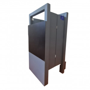 Turn De Activitati Pliabil , Learning Tower Pliabil Gri Inchis + Tabla De Scris + Personalizare Stiker 85x40x38 cm - Img 2