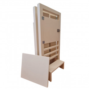 Turn De Activitati Pliabil Crem, Learning Tower Pliabil Crem, Fara Personalizare 85X40X38 cm