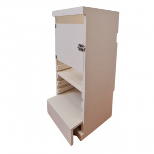 Turn De Activitati 2x1 Crem, Learning Tower 2x1 Crem, TABLA DE SCRIS, 85x40x30 cm - Img 3