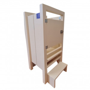 Turn De Activitati Pliabil Crem, Learning Tower Pliabil Crem, Fara Personalizare 85X40X38 cm - Img 2