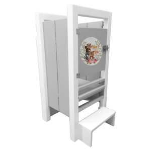 Turn De Activitati Pliabil Multicolor,Stiker Safari, Learning Tower Pliabil - Img 2