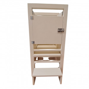 Turn De Activitati Pliabil Crem, Learning Tower Pliabil Crem, Fara Personalizare 85X40X38 cm - Img 3