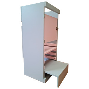 Turn De Activitati 2x1 Gri Inchis Cu Roz, Learning Tower 2x1