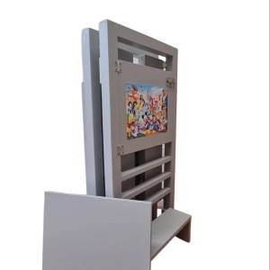 Turn De Activitati Pliabil , Learning Tower Pliabil Gri Deschis , Stiker Permanent , 85x40x38 cm