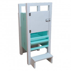 Turn De Activitati Pliabil Multicolor, Learning Tower Pliabil, 85x40x38 cm