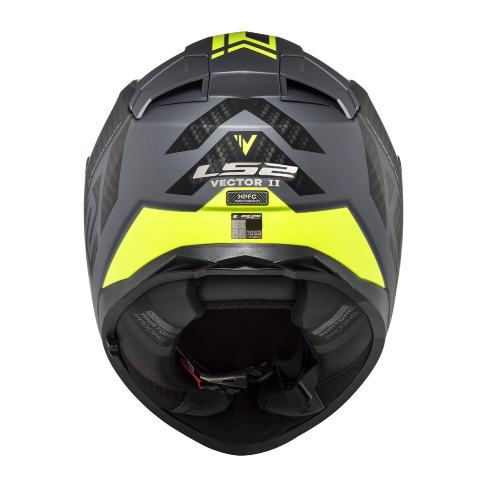 Casca LS2 Vector II Splitter FF811, gri titan/galben mat