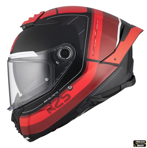 Casca MT Thunder 4 SV Negru/Rosu Lucios cu Ochelari Soare Integrati