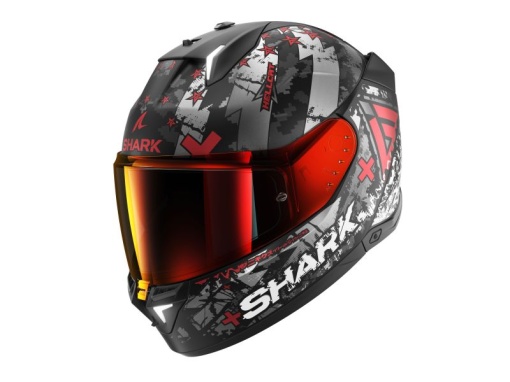 Cască Integrală SHARK SKWAL i3 HELLCAT MAT negru/gri/mat/roșu/alb