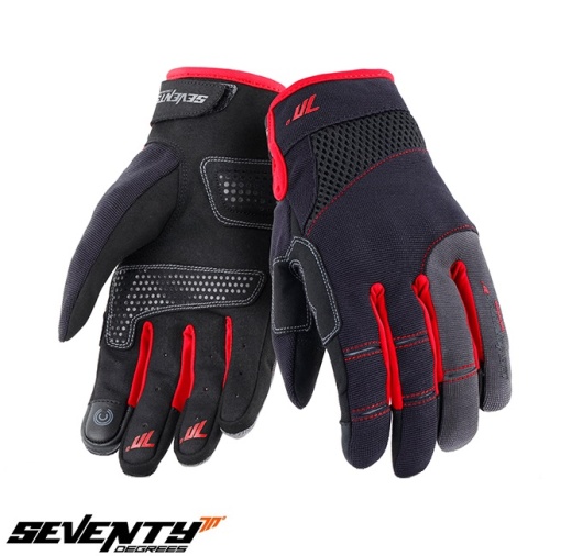 Manusi Seventy SD-C48 barbati vara degete tactile Negru/rosu