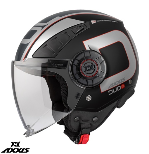 Casca Axxis model Metro S Duo B1 (open face) - omologare noua ECE 22.06 - Negru lucios