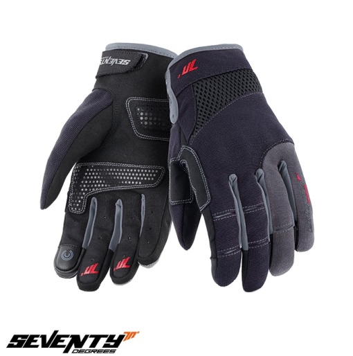 Manusi barbati Seventy SD-C48 vara, degete tactile, Negru/gri