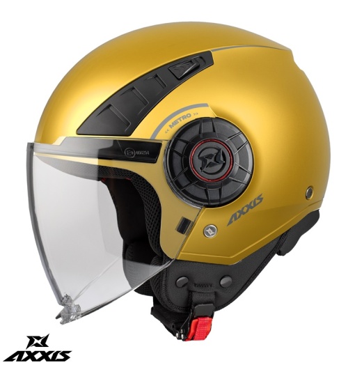 Casca Axxis model Metro S A3 (open face) - omologare noua ECE 22.06 - Galben mat