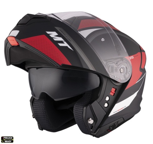 Casca MT Genesis SV Cave A5 flip-up roșu mat