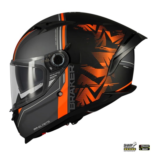 Casca MT Braker SV Charm B4 Negru/Portocaliu Mat