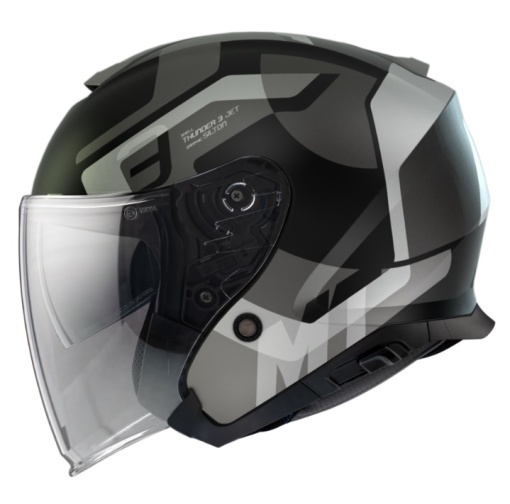 Casca open face MT Thunder III SV Jet Silton B2 (ochelari soare integrati) – tip MT-V-19 - Gri mat