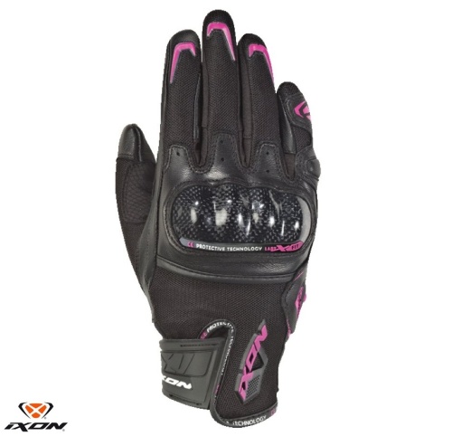 Manusi Ixon RS Rise Air LS dama vara, degete tactile, Negru/fuchsia