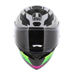 Casca AGV K1 S Punkpulse - Integrală, negru/violet/verde lucios, ECE 22.06 - Img 4