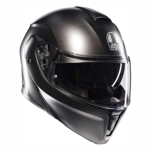 Casca AGV Streetmodular - Flip-up, gri mat, Pinlock și ochelari soare incluși, ECE 22.06