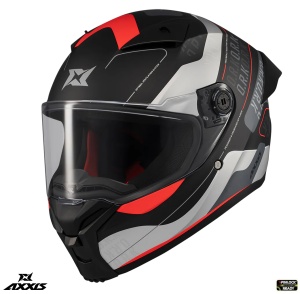 Casca Axxis Fenix Ork B5 negru/gi/rosu mat - Img 2