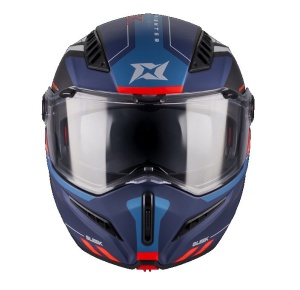 Casca Axxis GhostFighter SV Sleek - Flip-up, albastru mat, Ochelari soare incluși, ECE 22.06 - Img 3