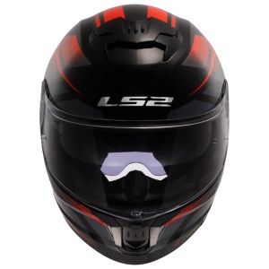Casca LS2 Helmets Stream II Fury - Integrală, negru/roșu mat, Ochelari soare incluși, ECE 22.06 - Img 3