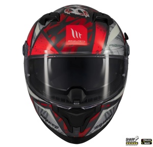 Casca MT Helmets Braker SV Fury - Integrală, rosu lucios, Ochelari soare incluși, ECE 22.06 - Img 3
