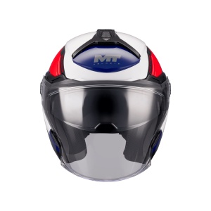 Casca MT Helmets Cosmo SV Icarus - Open face, rosu lucios, Ochelari soare incluși - Img 3