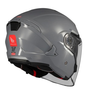 Casca MT Helmets Cosmo SV - Open face, gri lucios, Ochelari soare incluși, ECE 22.06 - Img 4