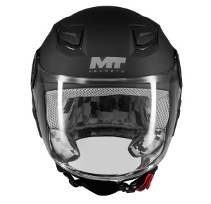 Casca MT Helmets Lite Kids Pure - Open face, negru mat, ECE 22.06 - Img 2
