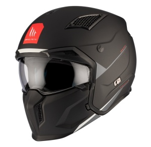 Casca MT Helmets Streetfighter SV S - Adventure, negru mat, Ochelari soare incluși, ECE 22.06