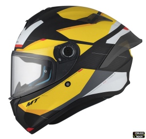 Casca MT Helmets Targo S Kay - Integrală, galben mat, ECE 22.06