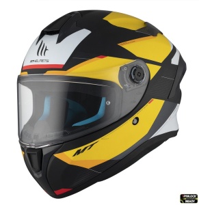 Casca MT Helmets Targo S Kay - Integrală, galben mat, ECE 22.06 - Img 2