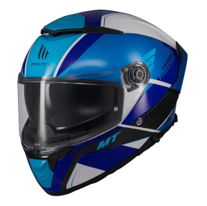 Casca MT Helmets Thunder 4 SV Freeway - Integrală, albastru lucios, Ochelari soare incluși, ECE 22.06 - Img 2
