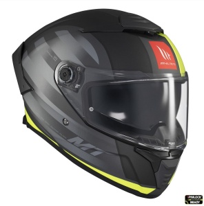 Casca MT Helmets Thunder 4 SV Treads - Integrală, galben fluor mat, Ochelari soare incluși, ECE 22.06 - Img 4