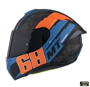 Casca MT Targo Pro Welcome D4 Portocaliu Fluor Mat - Img 1