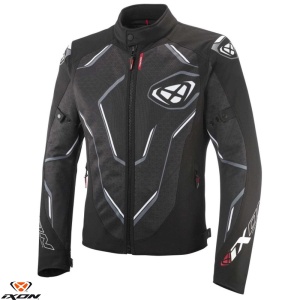 Geaca moto Ixon Demoniak MS - barbati, vara, impermeabila, roadster/racing, negru/alb