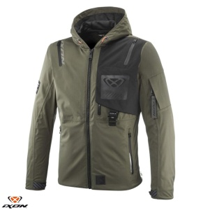 Geaca moto Ixon M-Quarter MS - barbati, all season, impermeabila, urban/touring/adventure, khaki/negru