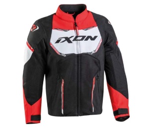 Geaca moto Ixon Striker AIR KID - copii, street/sport, negru/alb/rosu