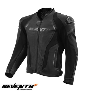 Geaca moto piele Seventy Degrees SD-JL24 Spoiler - barbati, all season, impermeabila, sport, negru