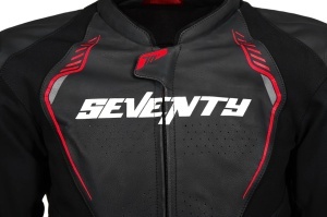 Geaca moto piele Seventy Degrees SD-JL24 Spoiler - barbati, all season, impermeabila, racing, negru/rosu - Img 3