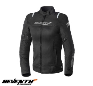 Geaca moto Seventy Degrees SD-JR50 - dama, vara, racing, negru